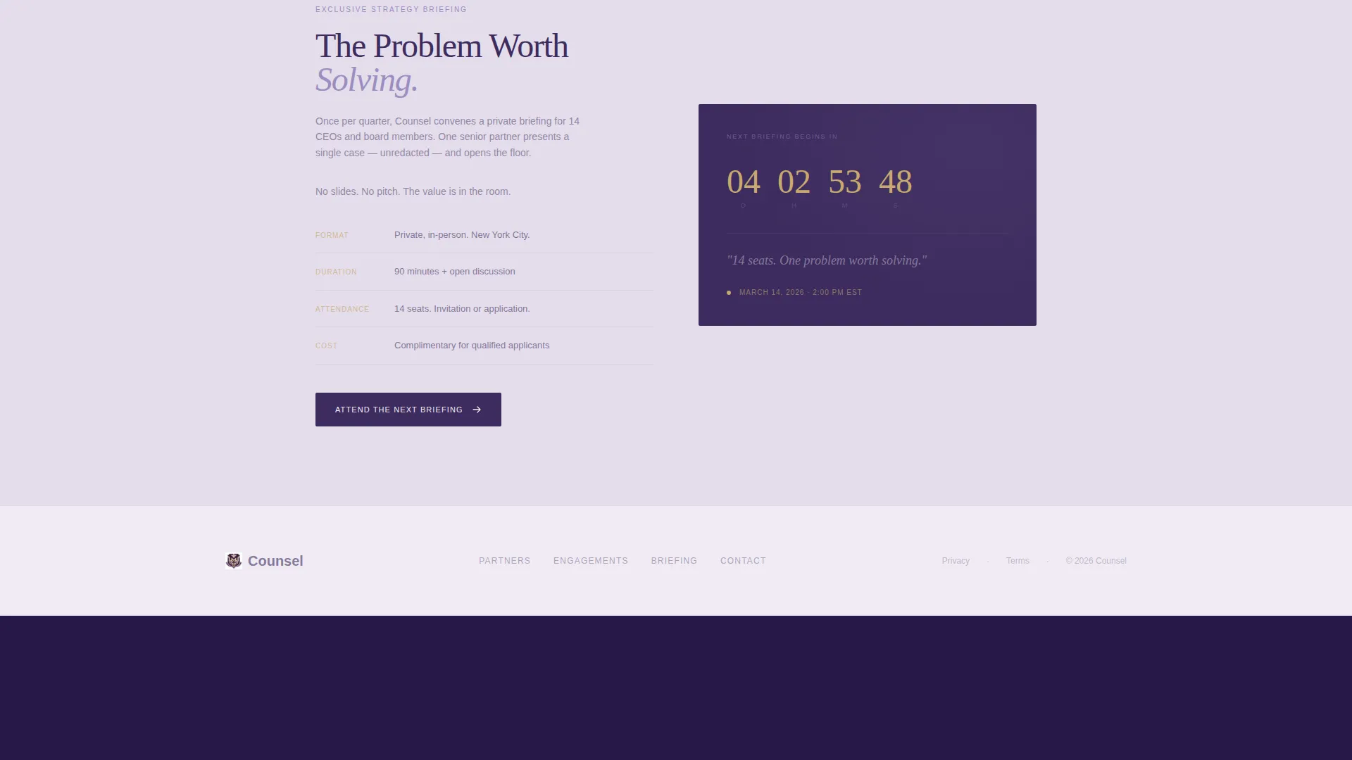 Elite Consulting Firm Landing Page Template
