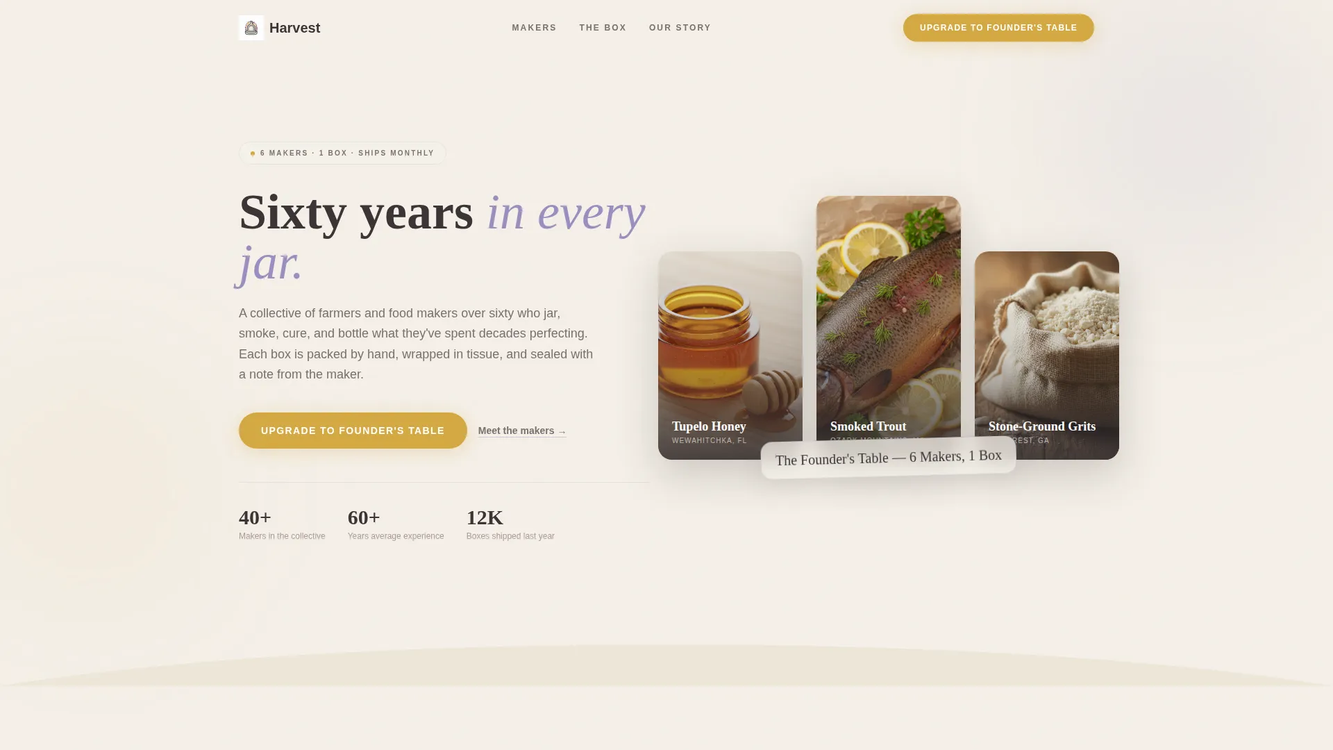 Artisan Farmstead Landing Page Template