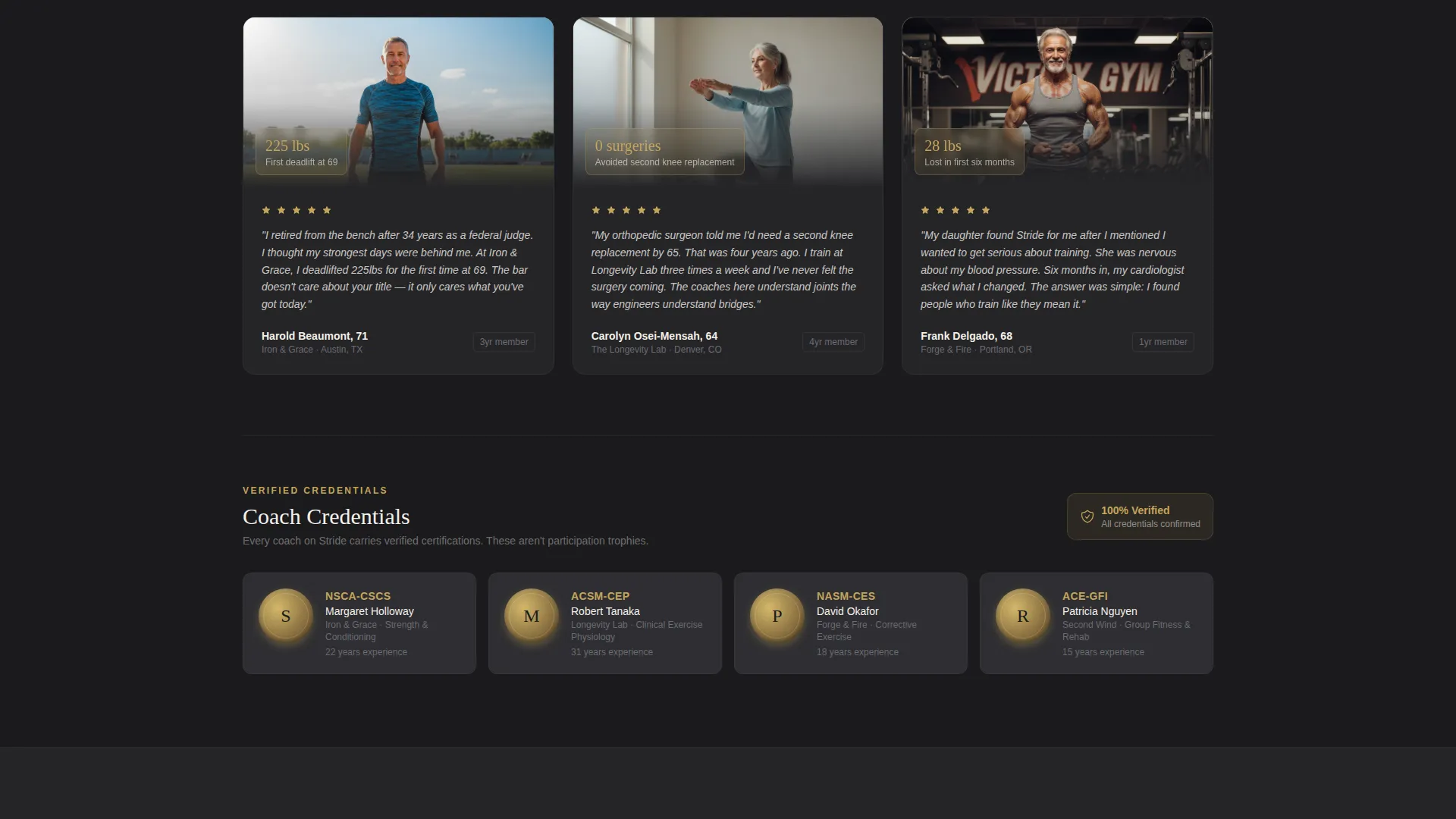 Senior Fitness Studio Marketplace Landing Page Template