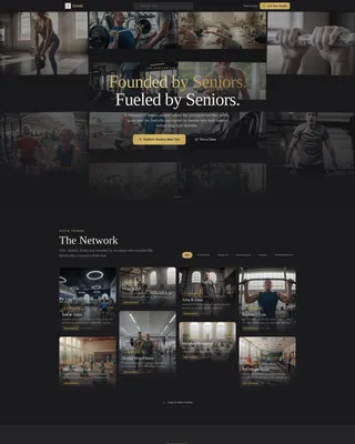 Senior Fitness Studio Marketplace Landing Page Template
