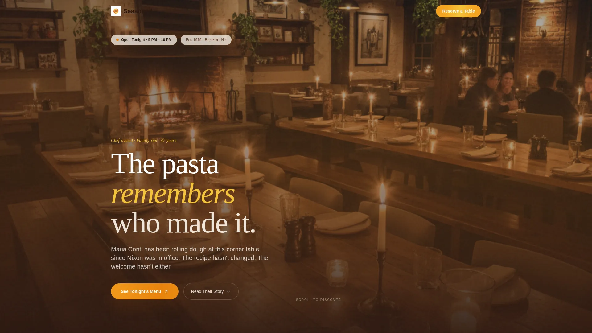 Authentic Restaurant Landing Page Template