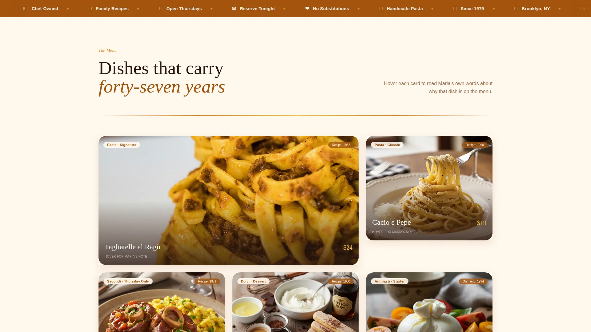 Authentic Restaurant Landing Page Template