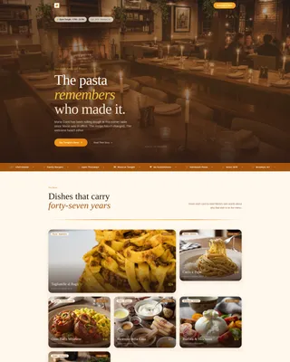 Authentic Restaurant Landing Page Template