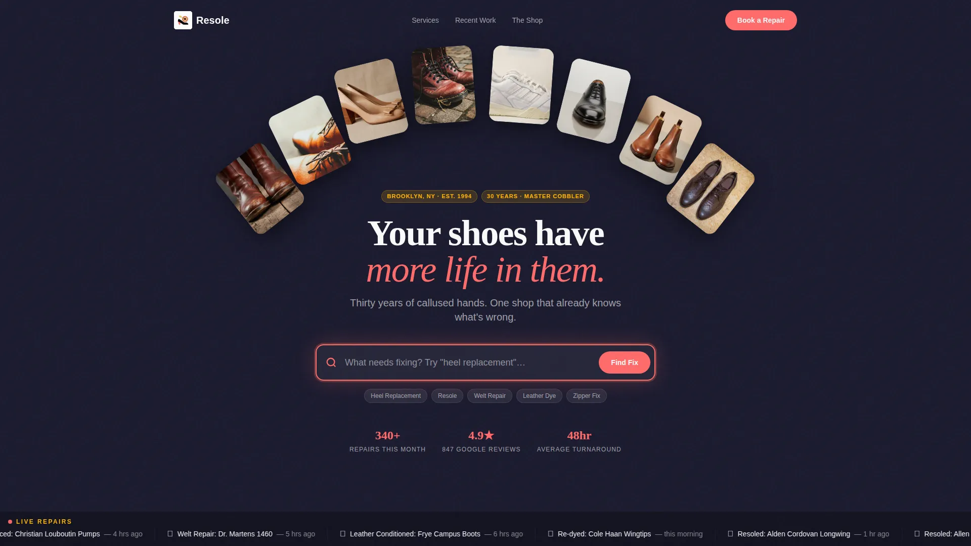 Local Brick & Mortar Business Appointment Booking Website Template