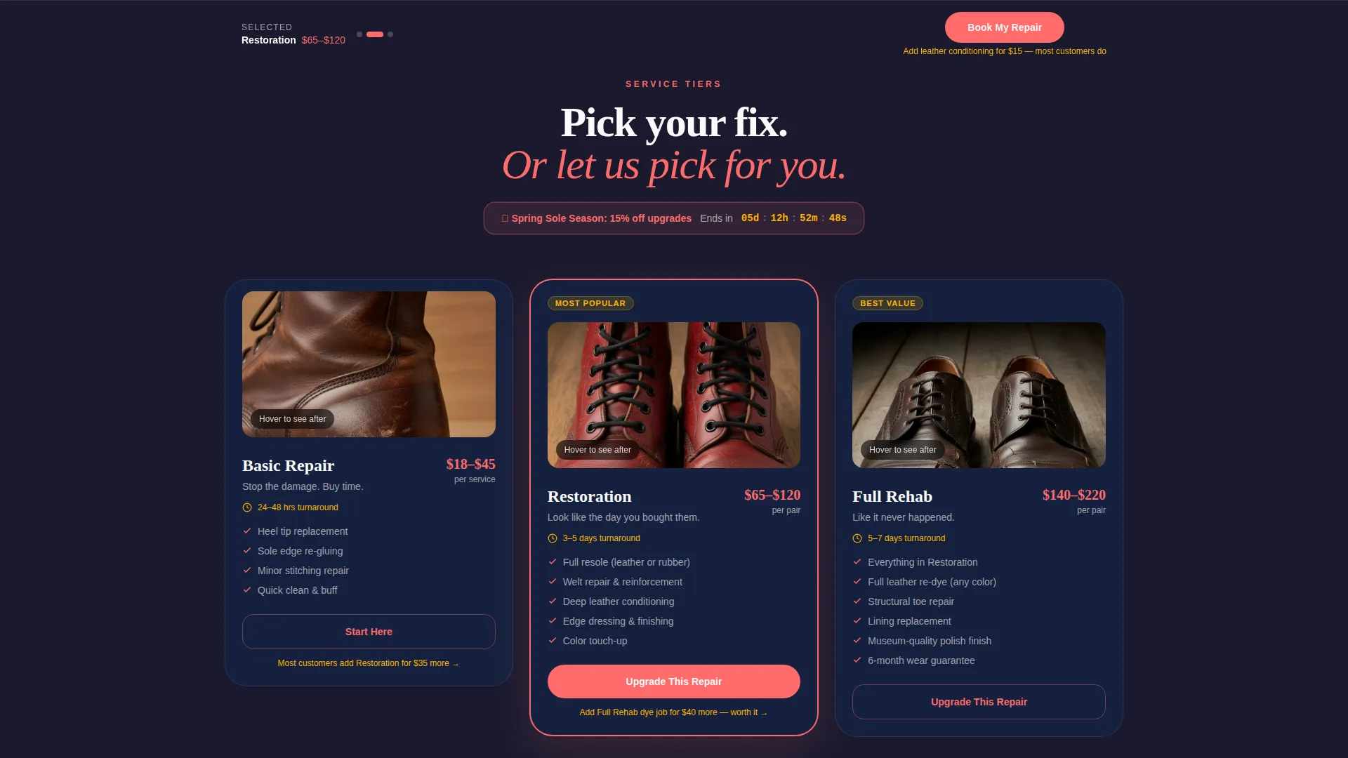 Local Brick & Mortar Business Appointment Booking Website Template