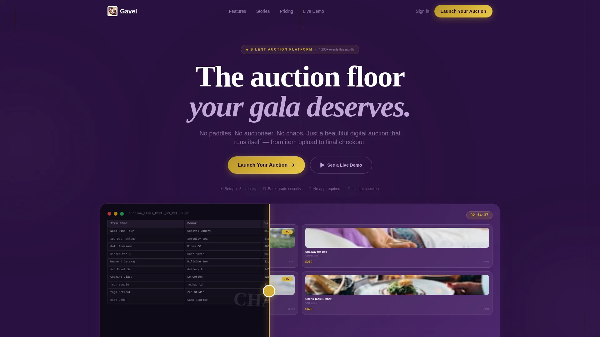 Premium Auction Platforms & Types Pre-Launch & Coming Soon Website Template