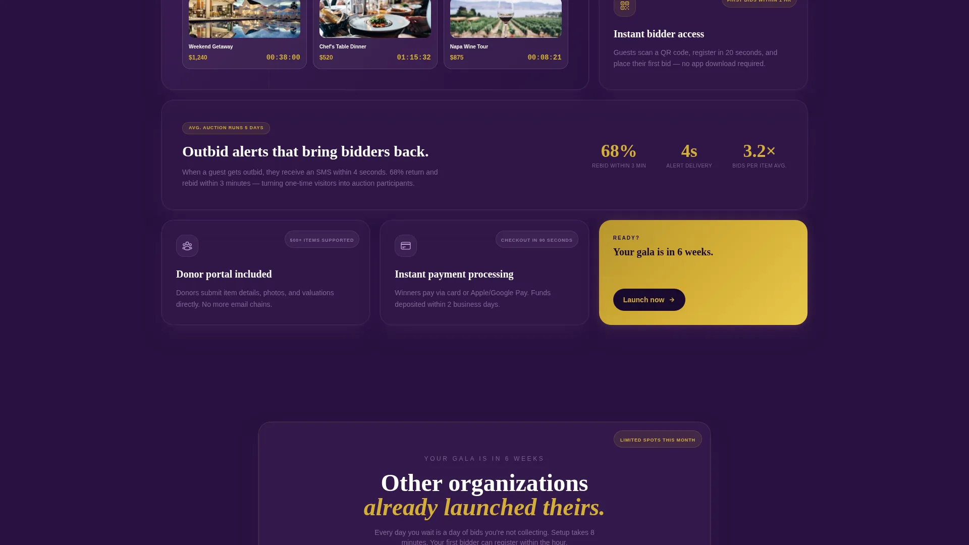 Premium Auction Platforms & Types Pre-Launch & Coming Soon Website Template