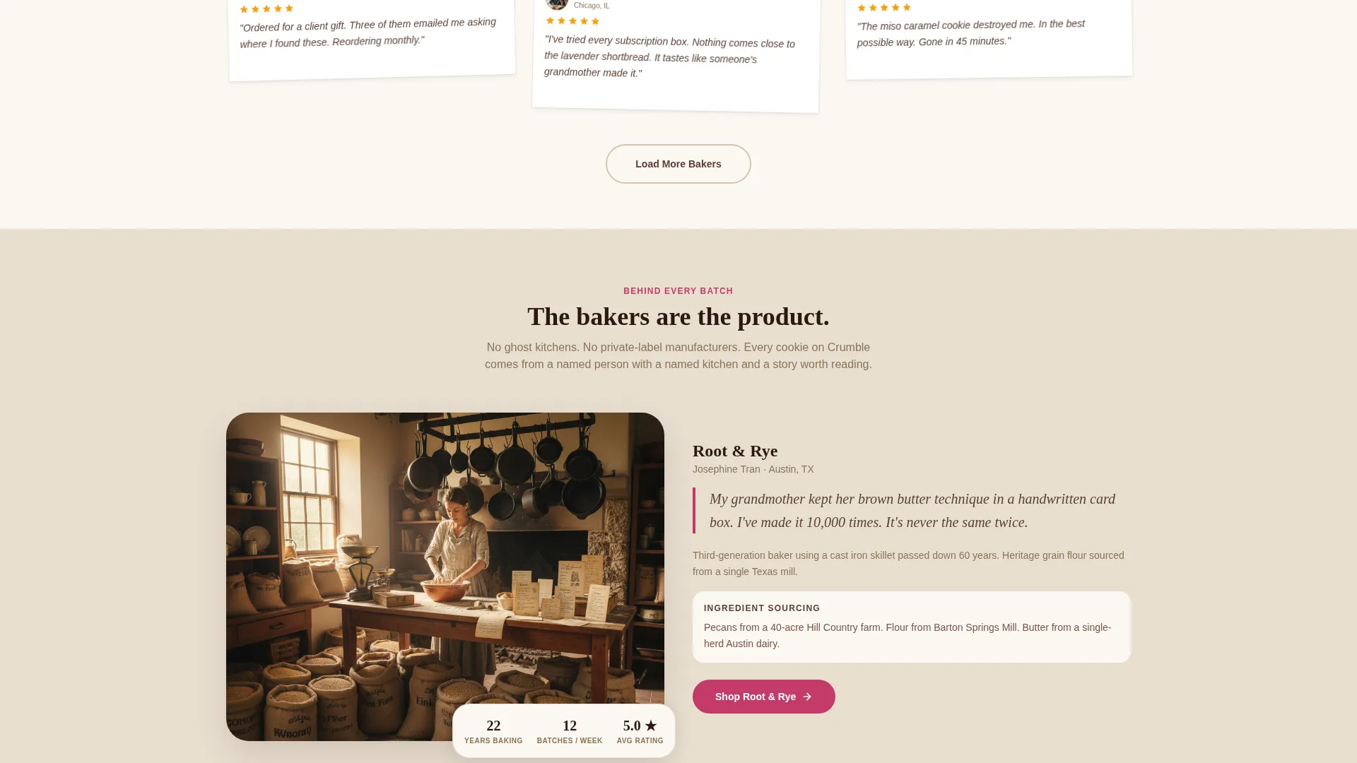 Artisan Cookie Marketplace Landing Page Template