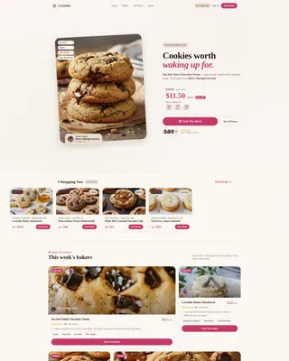 Artisan Cookie Marketplace Landing Page Template