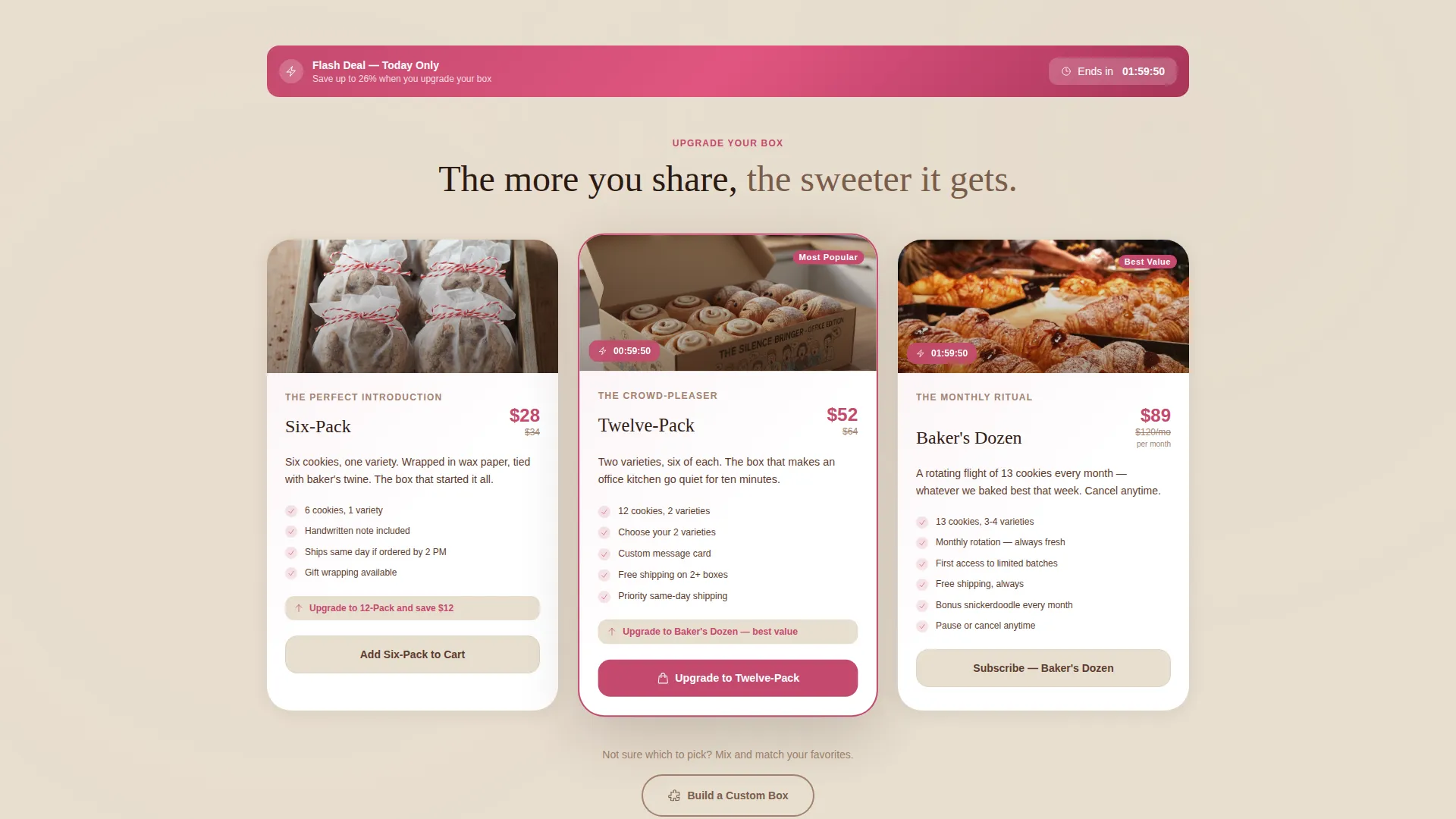 Artisan Cookie Gift Box Landing Page Template