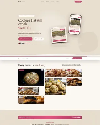 Artisan Cookie Gift Box Landing Page Template