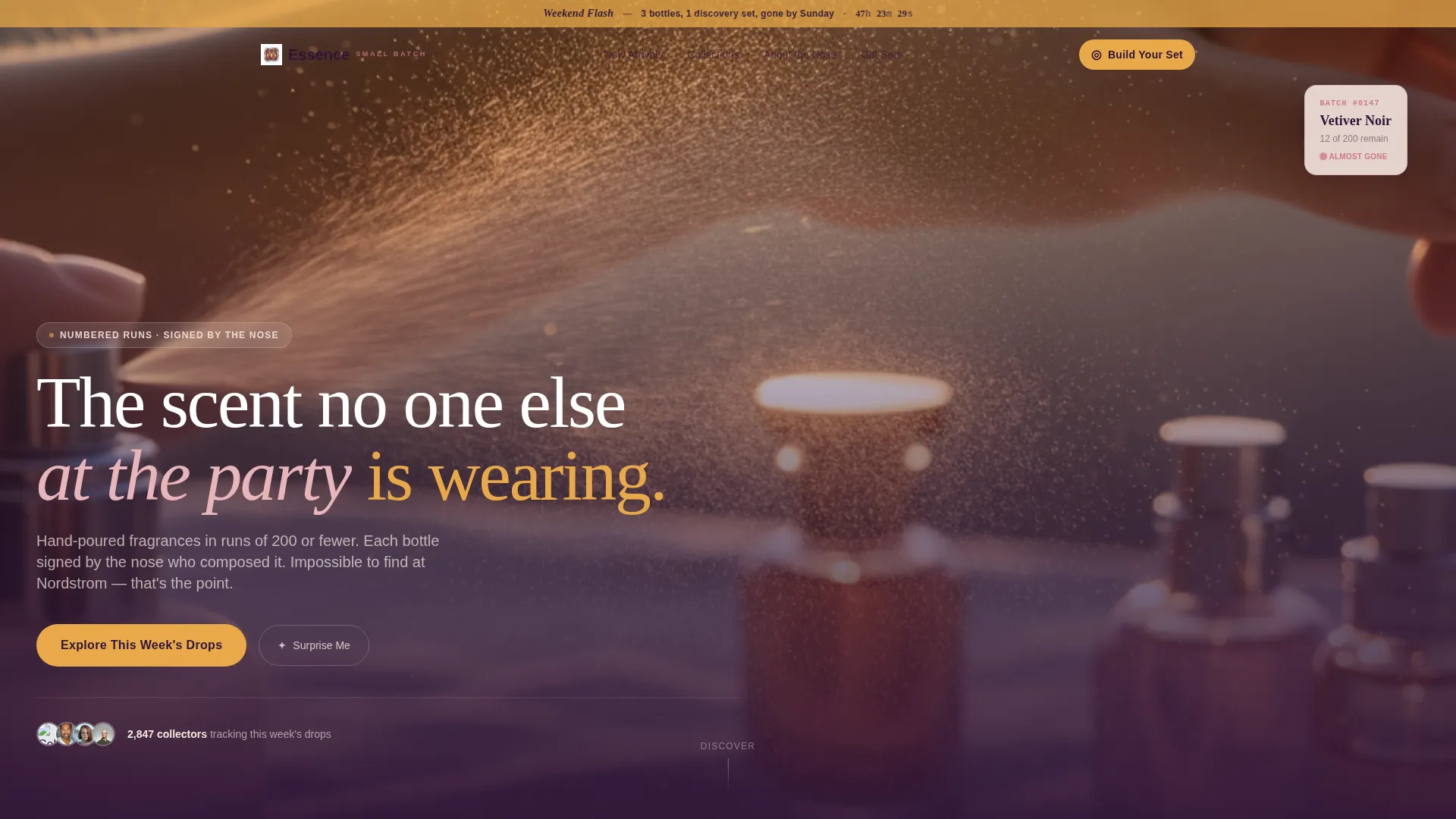 Small-Batch Perfume Landing Page Template