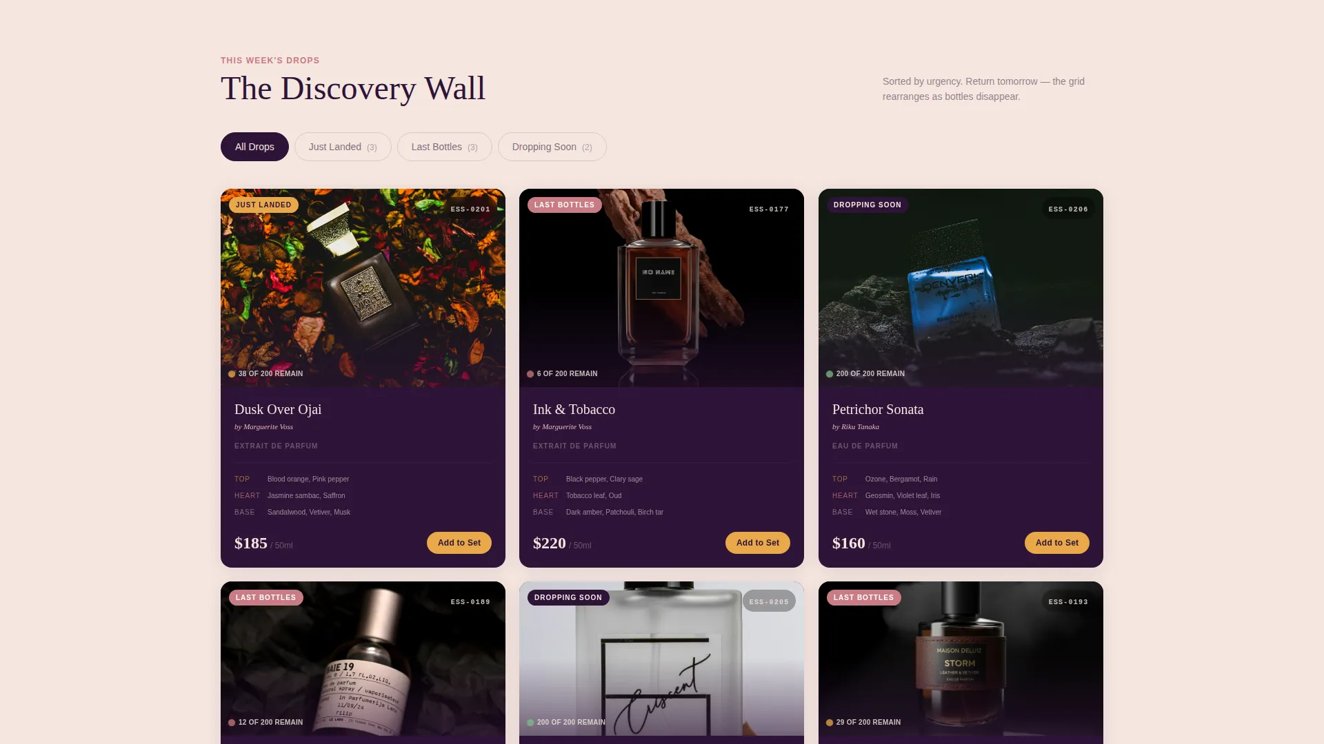 Small-Batch Perfume Landing Page Template