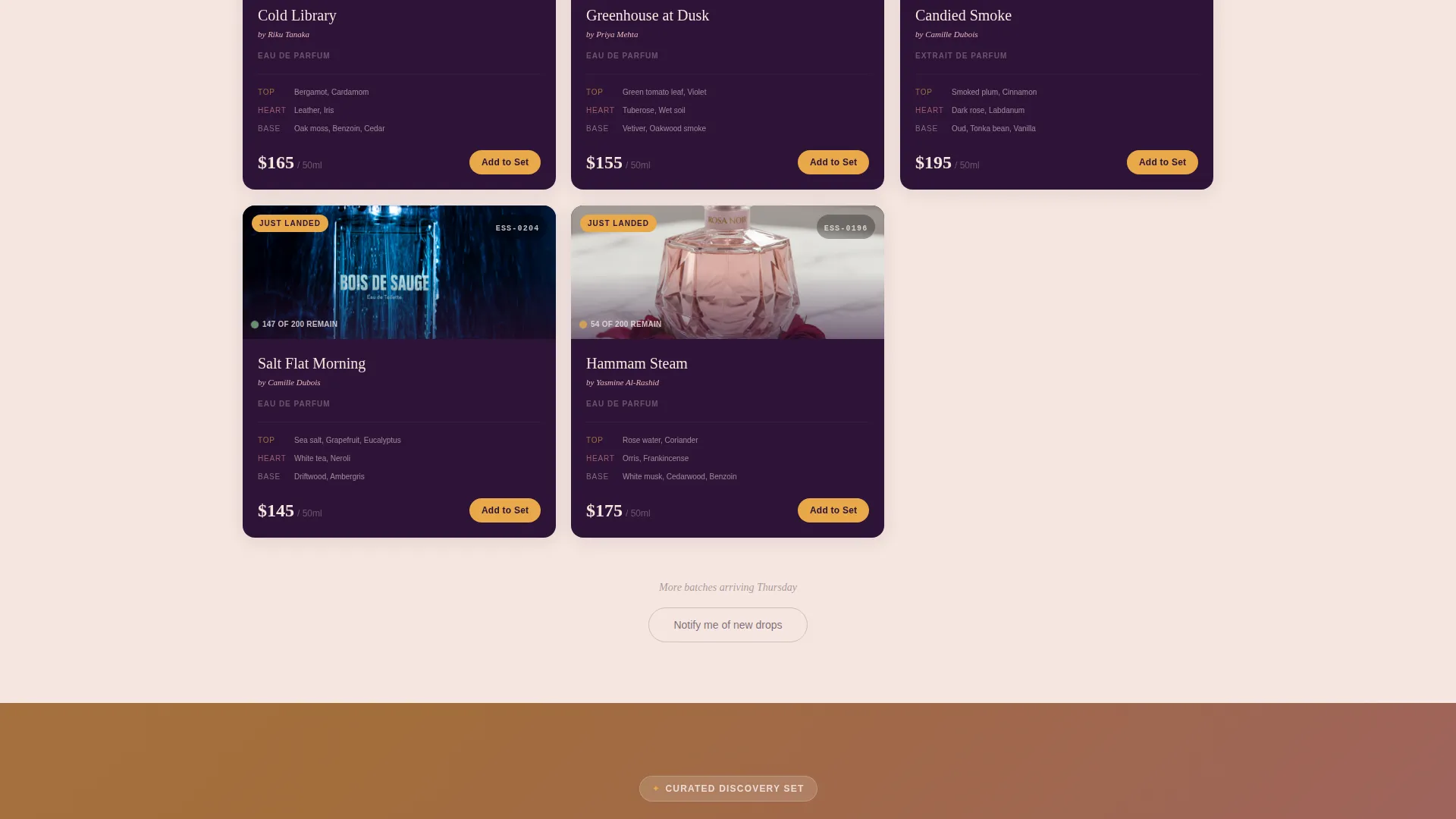 Small-Batch Perfume Landing Page Template