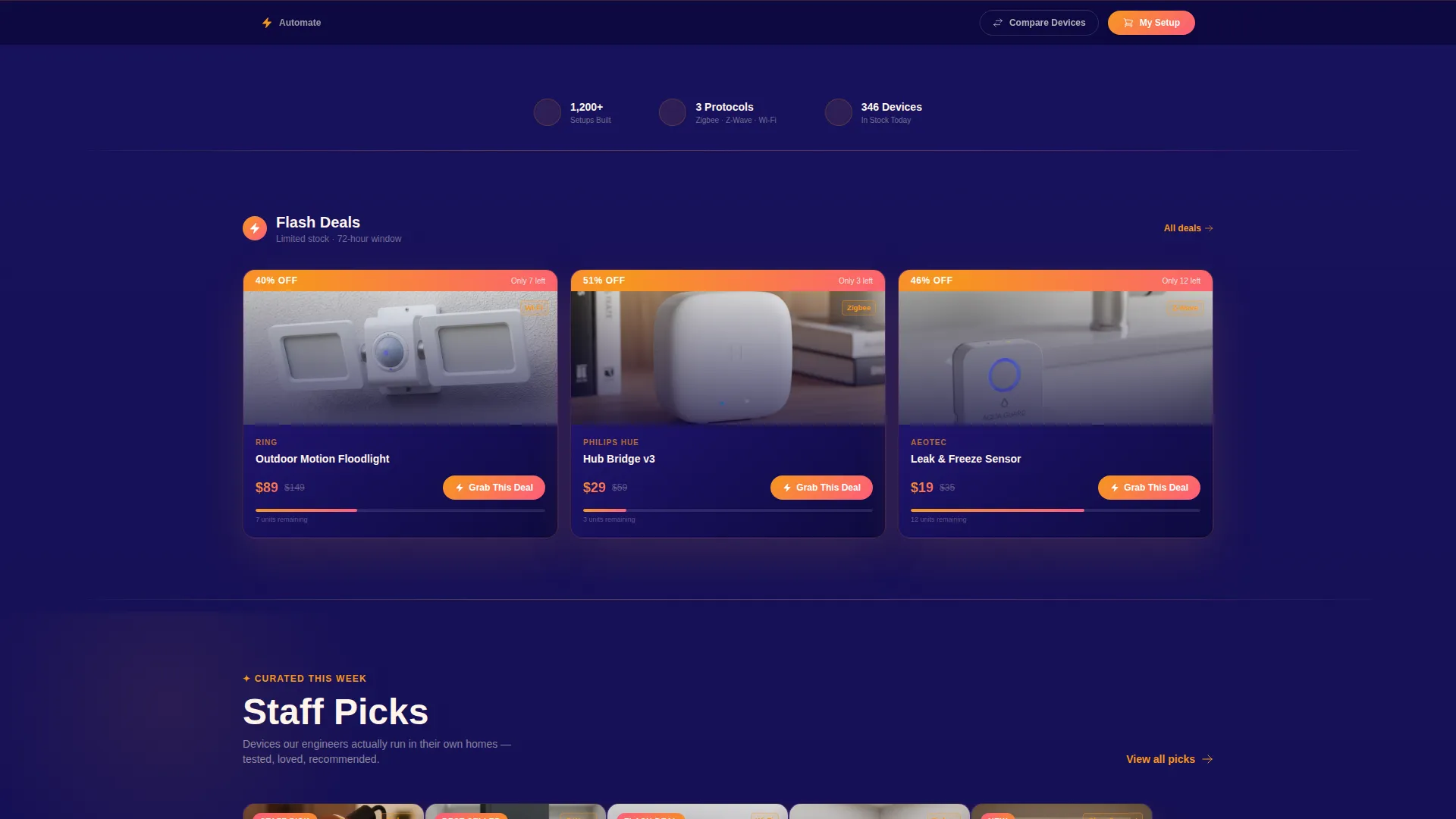 Smart Home Store Landing Page Template