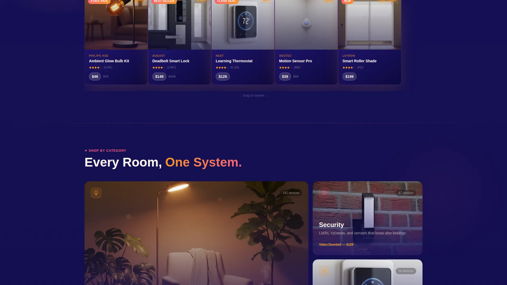 Smart Home Store Landing Page Template