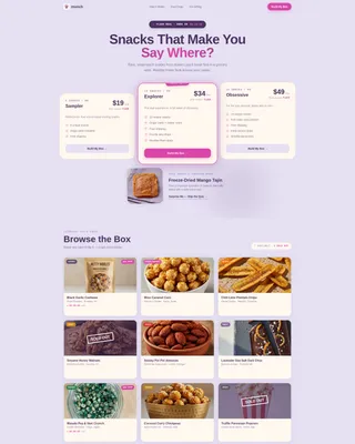 Snack Subscription Landing Page Template