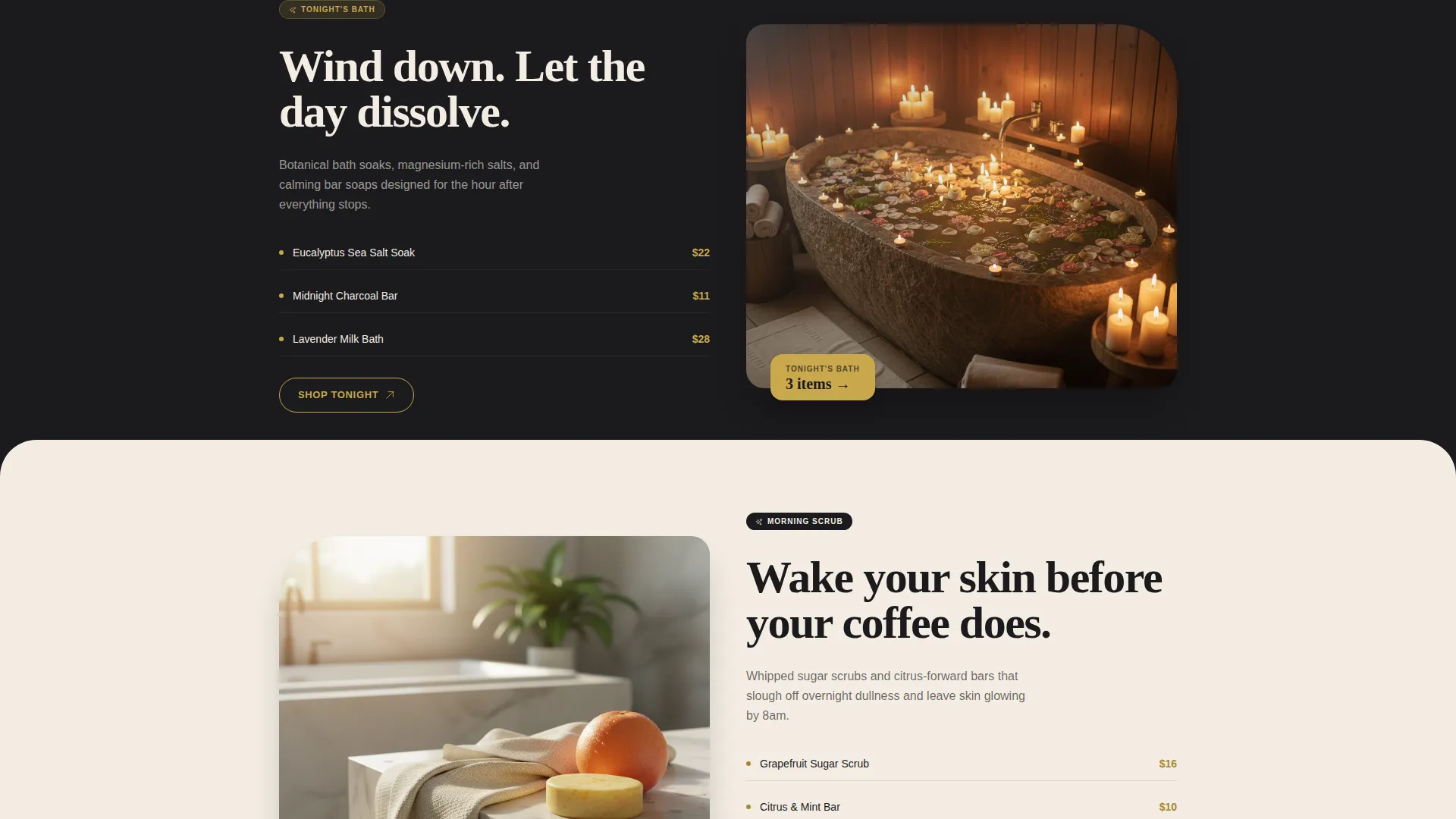 Soap & Bath Products Flash Deal Landing Page