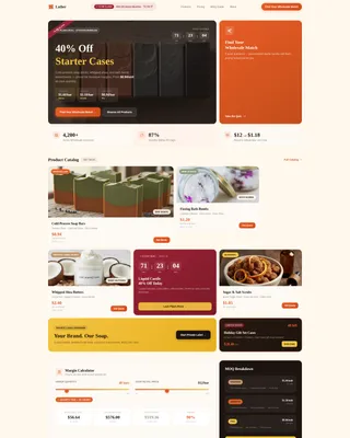 Wholesale Soap & Bath Products Landing Page Template