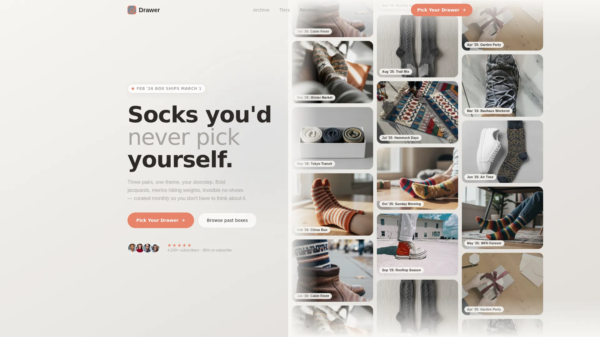 Complete Subscription Box Services Pricing & Packages Website Template
