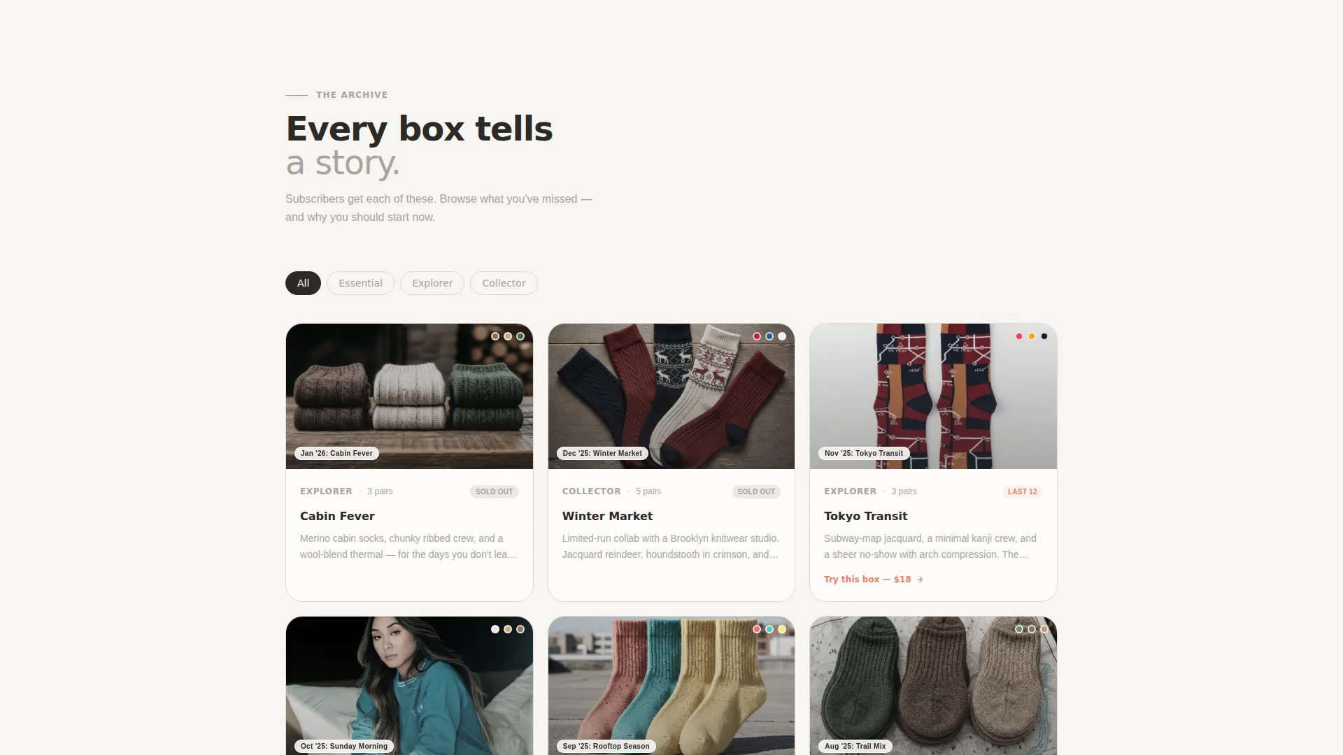 Complete Subscription Box Services Pricing & Packages Website Template