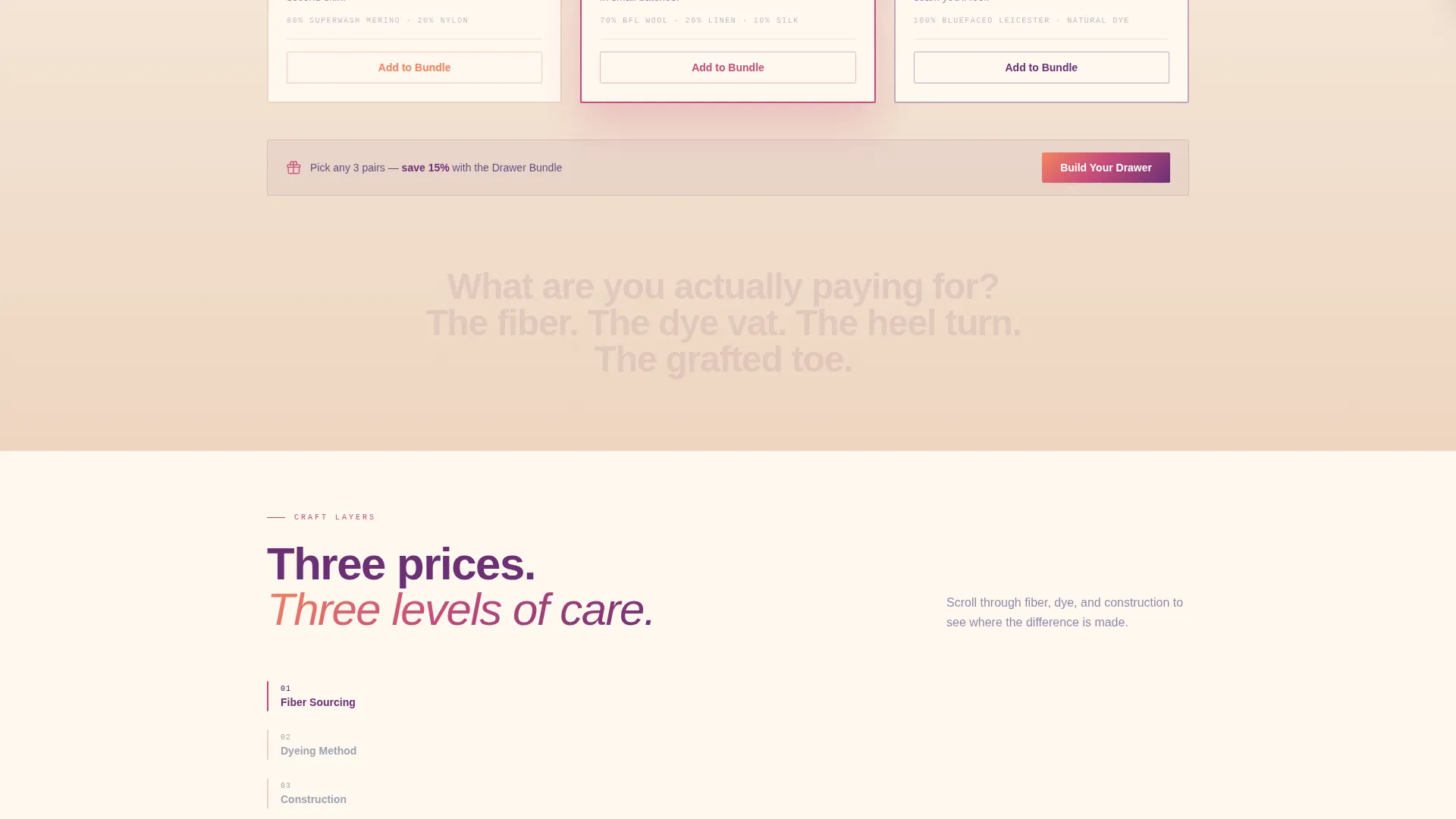 Artisan Hosiery Landing Page Template