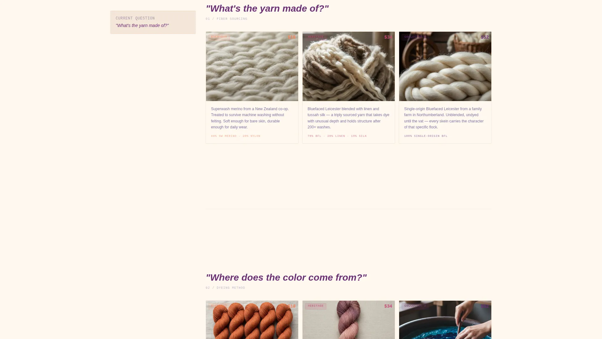 Artisan Hosiery Landing Page Template