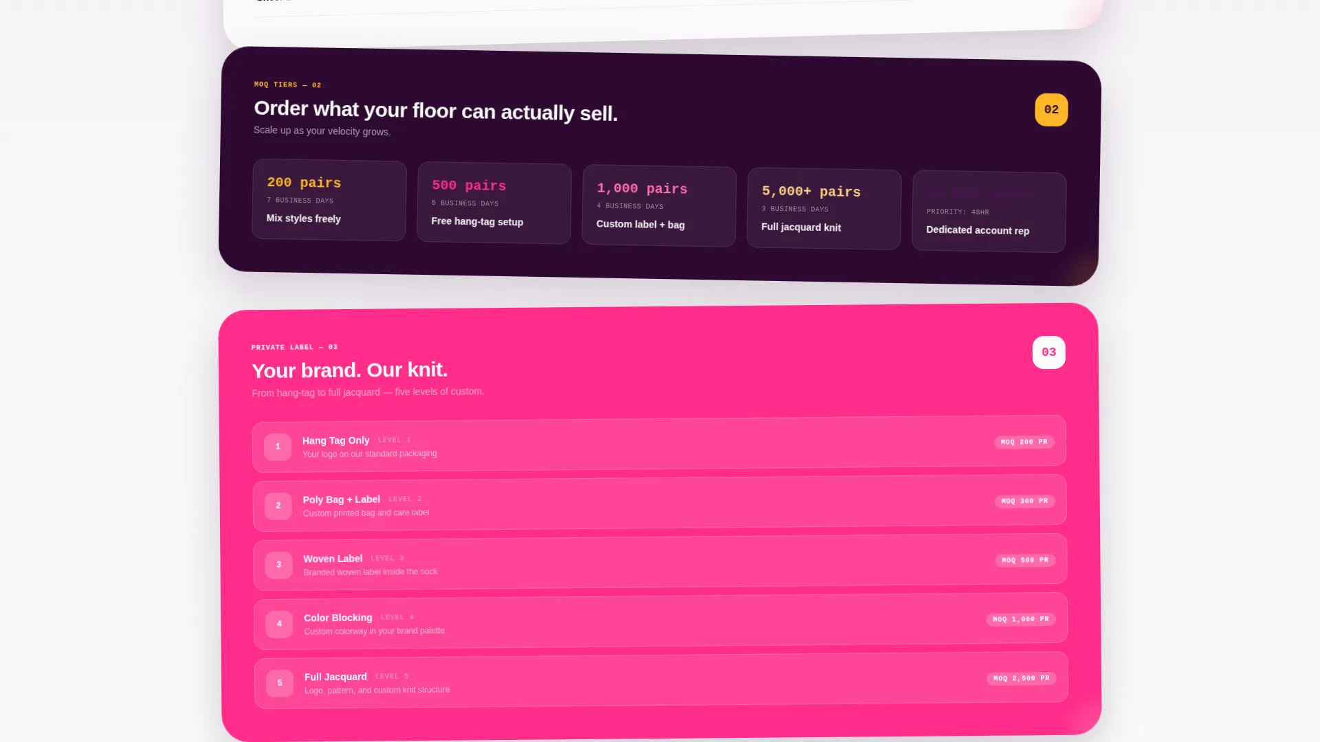 Bold Hosiery Wholesale Landing Page Template