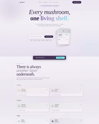 Curated Mushroom Marketplace Landing Page Template