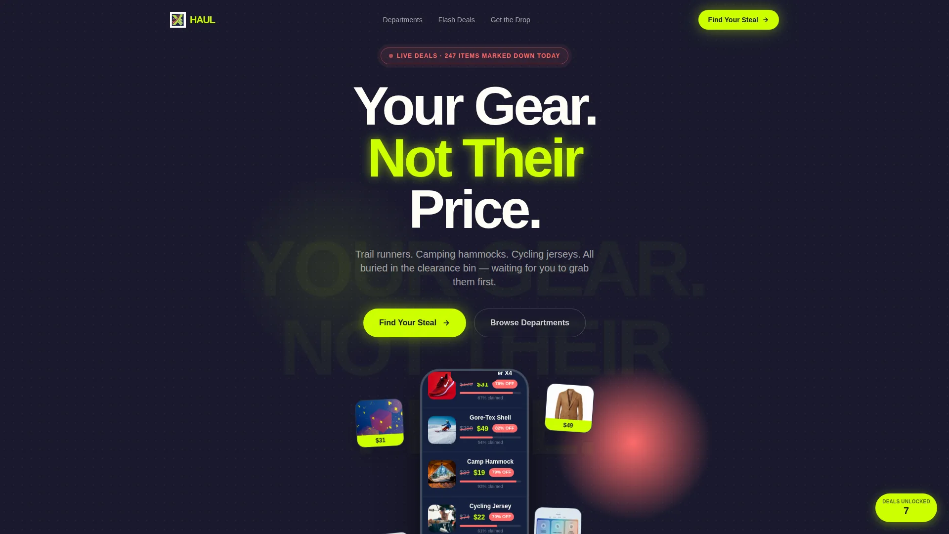 Outdoor & Sports Discount Store Landing Page Template