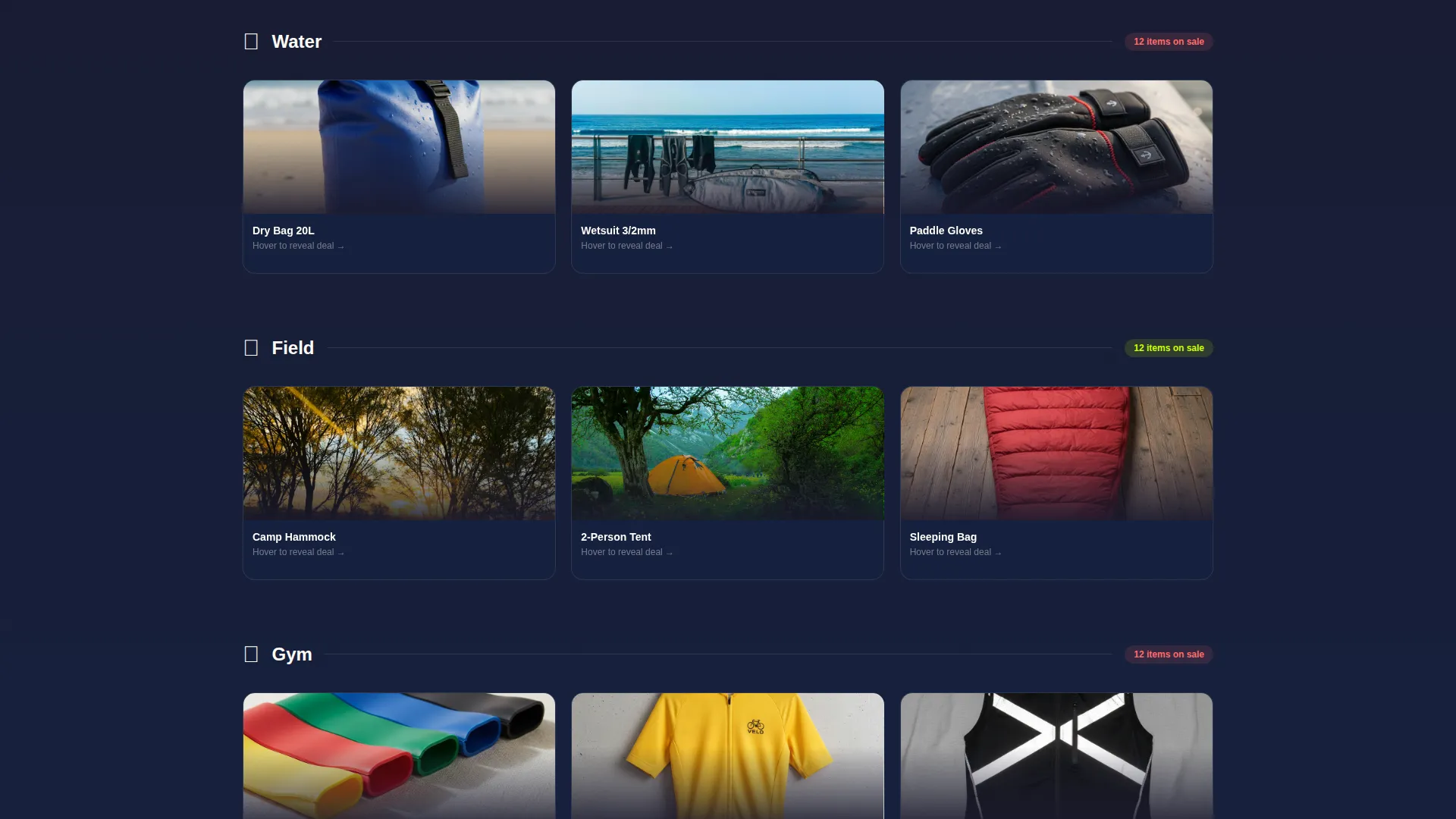 Outdoor & Sports Discount Store Landing Page Template