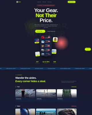 Outdoor & Sports Discount Store Landing Page Template