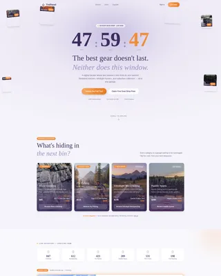 Outdoor Gear Marketplace Landing Page Template