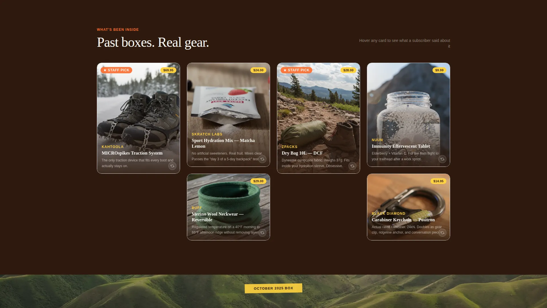 Outdoor Subscription Box Landing Page Template