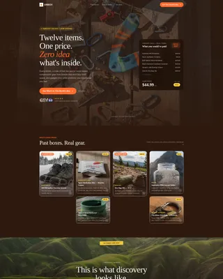 Outdoor Subscription Box Landing Page Template