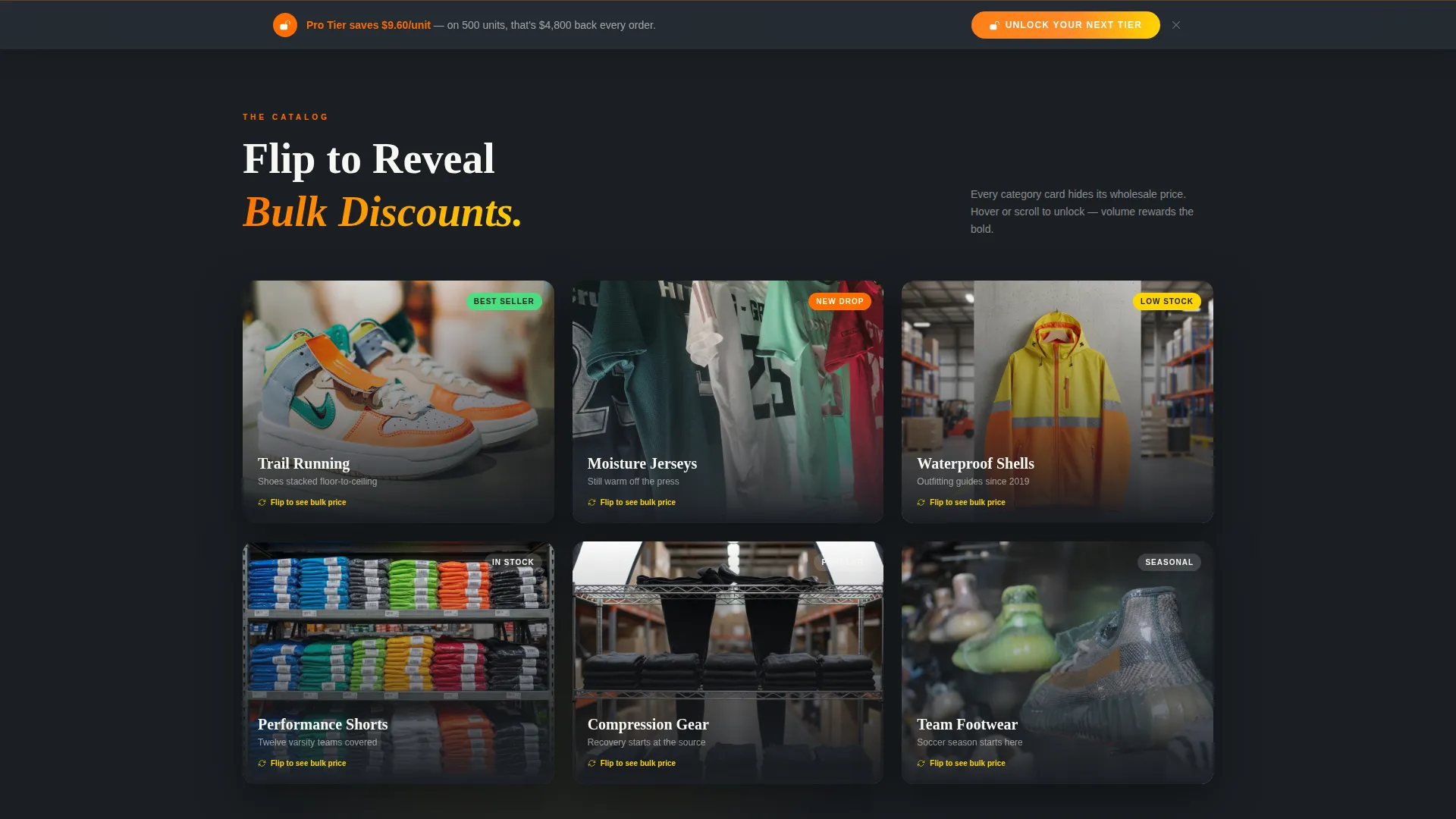 Sports Wholesale Landing Page Template