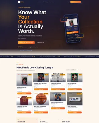 Sports Memorabilia Auction Landing Page Template