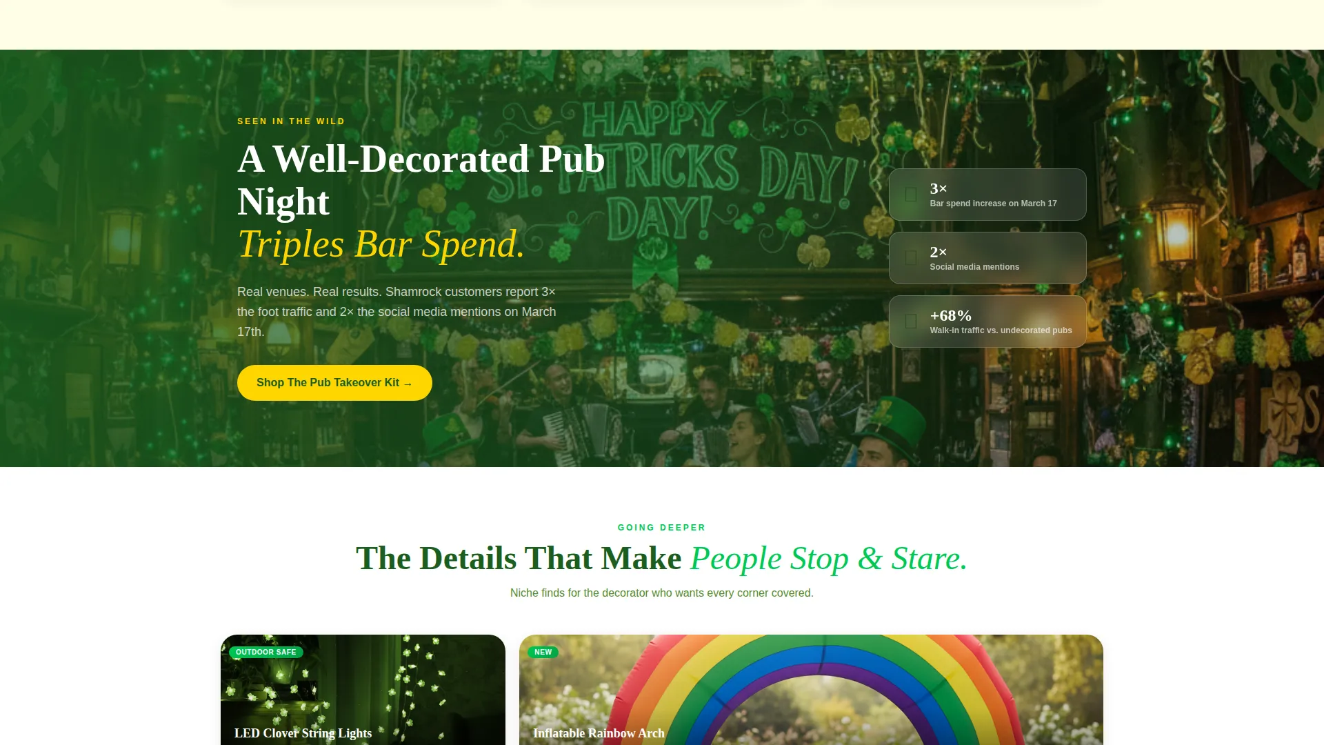 St. Patrick's Day Business Pre-Launch & Coming Soon Website Template