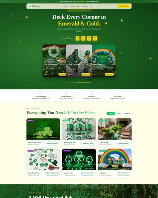 St. Patrick's Day Business Pre-Launch & Coming Soon Website Template