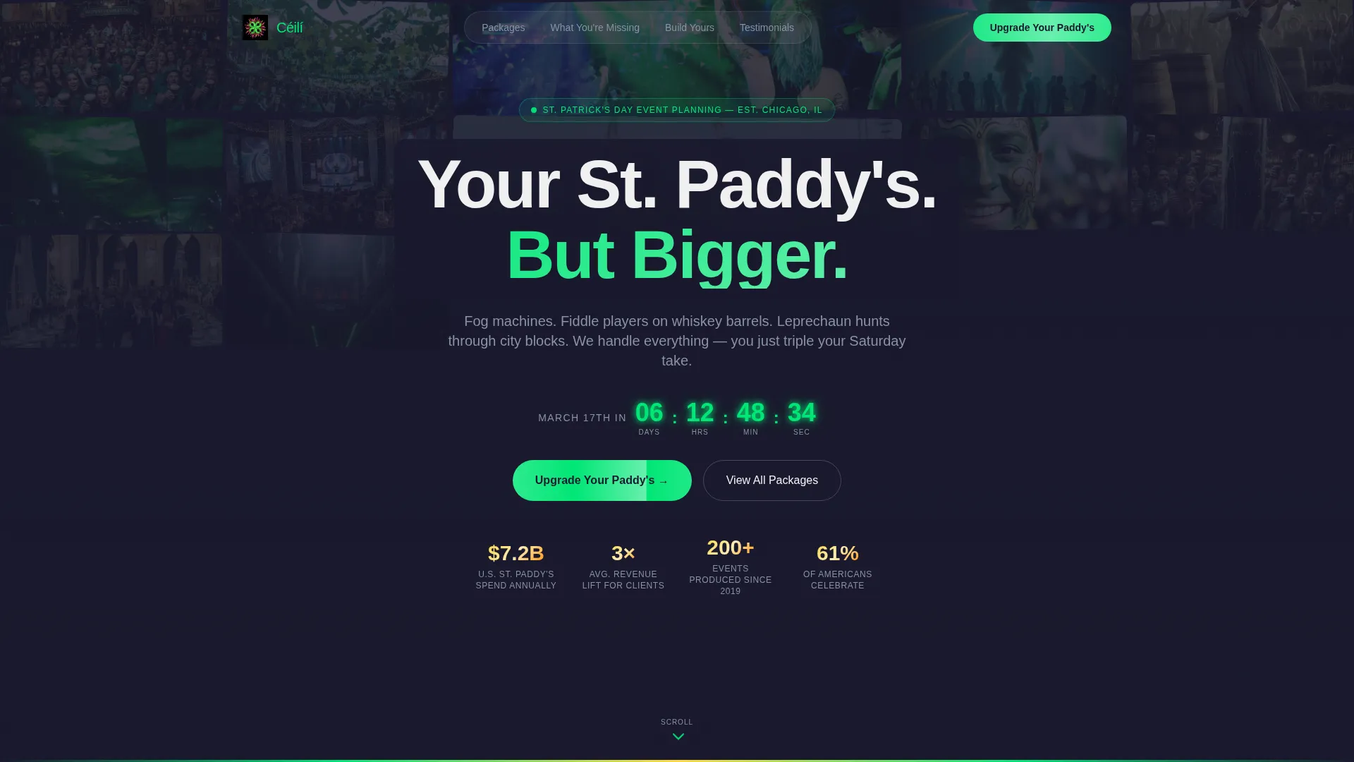 Specialist St. Patrick's Day Business Pre-Launch & Coming Soon Website Template