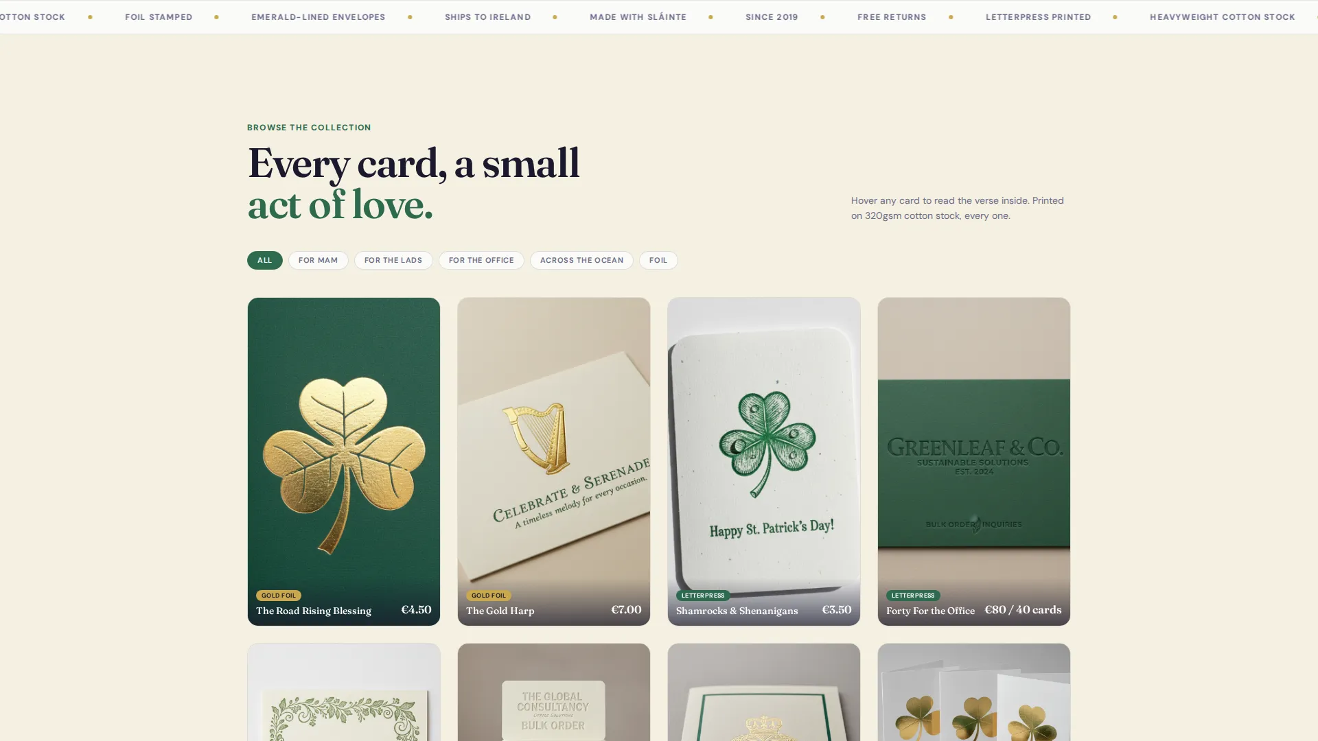 St. Patrick's Day Business Professional Website Template
