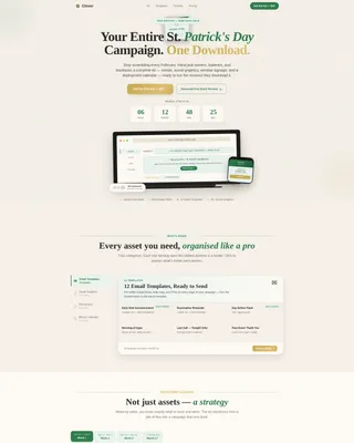 Advanced St. Patrick's Day Business Professional Website Template