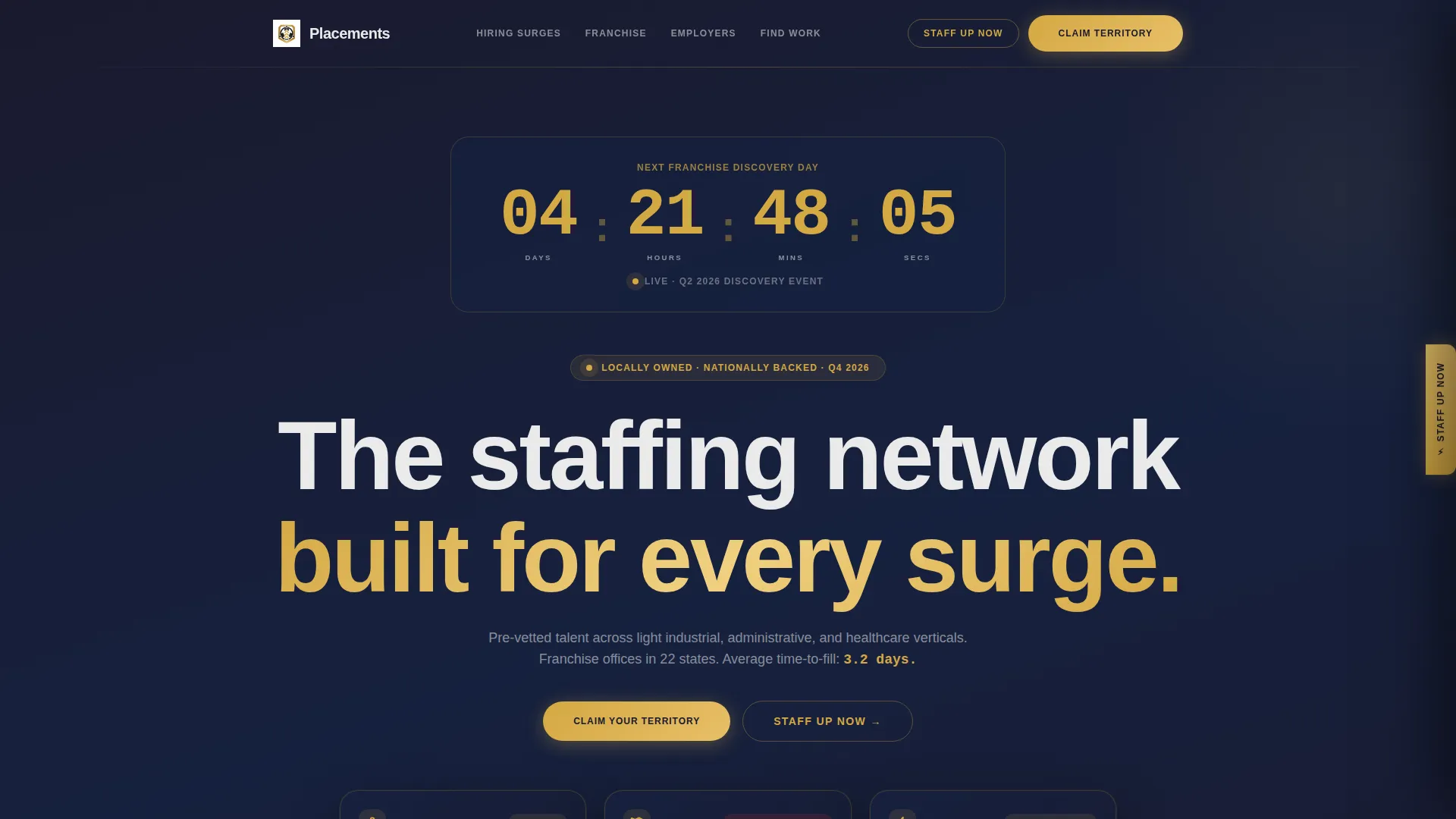 Staffing Franchise Landing Page Template