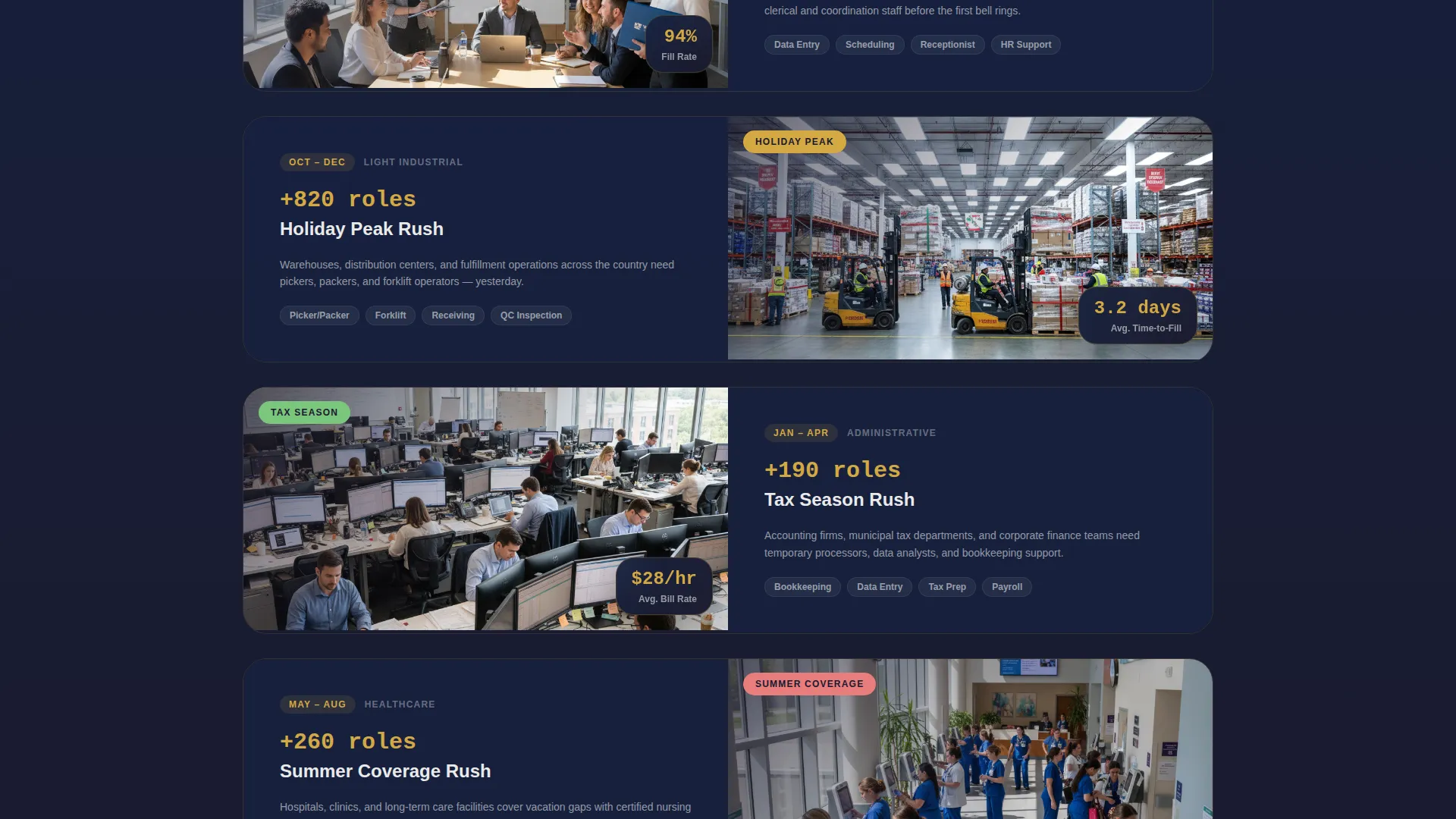 Staffing Franchise Landing Page Template