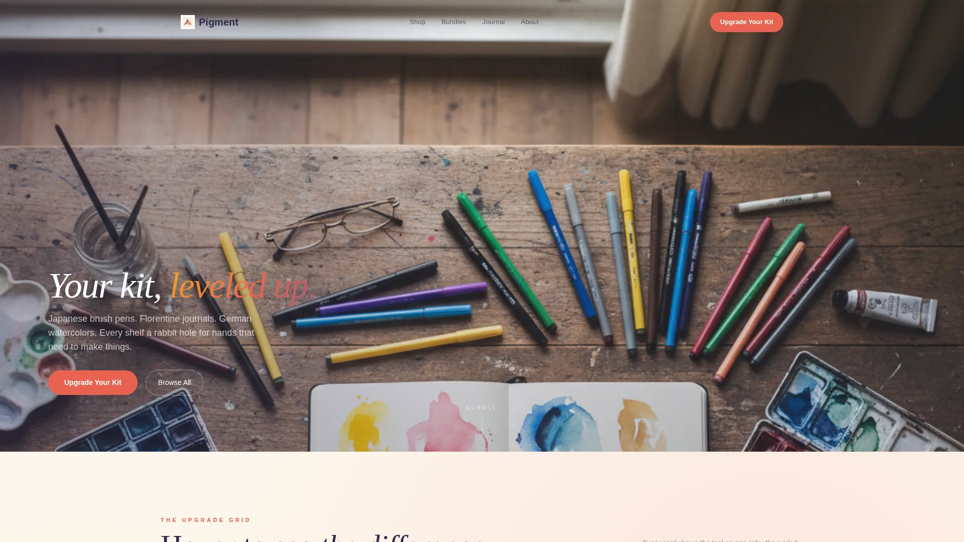 Dynamic Art Supplies Landing Page Template