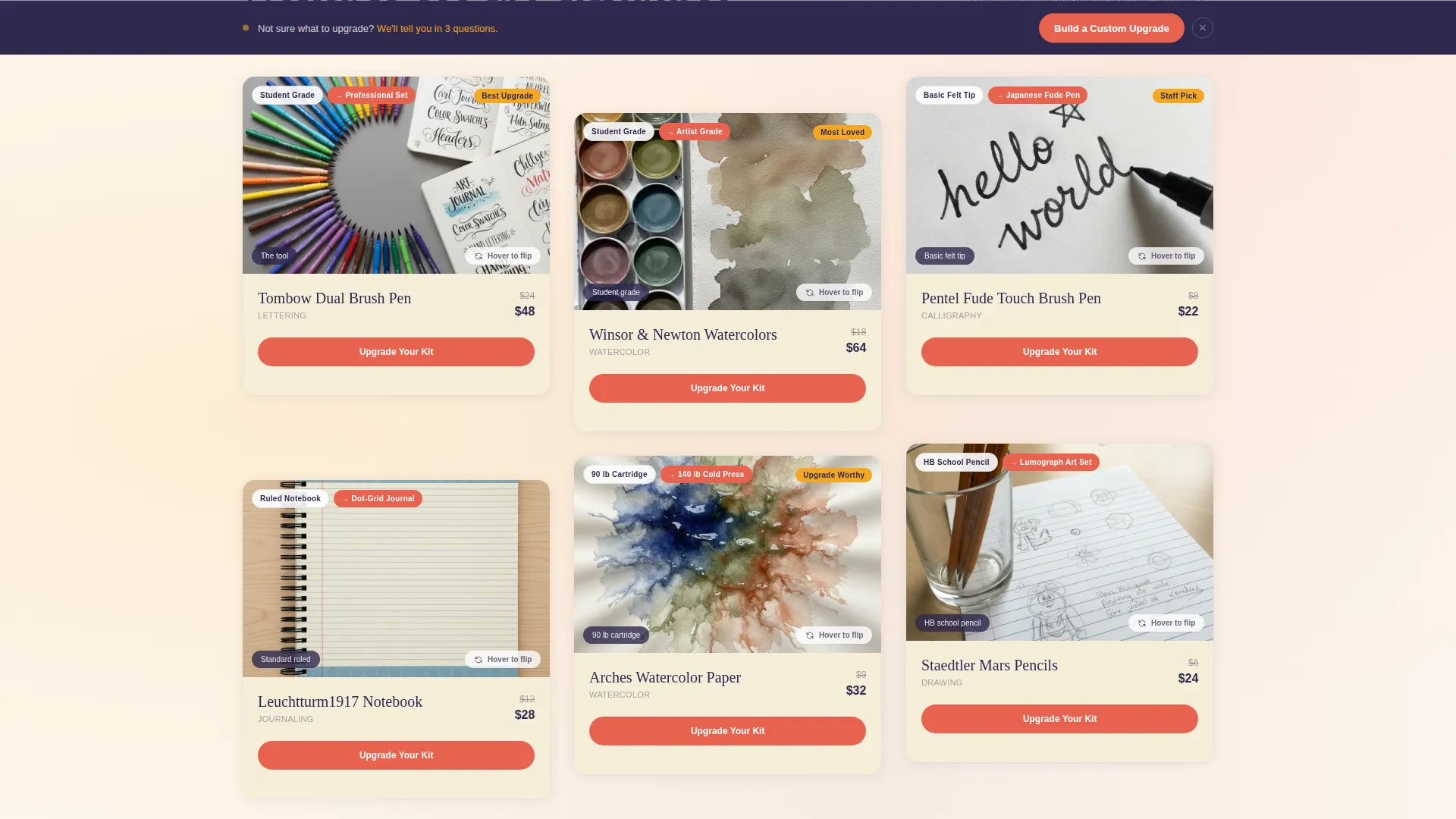 Dynamic Art Supplies Landing Page Template