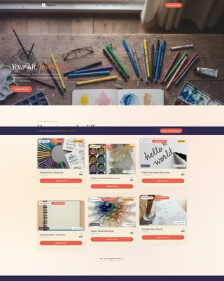 Dynamic Art Supplies Landing Page Template