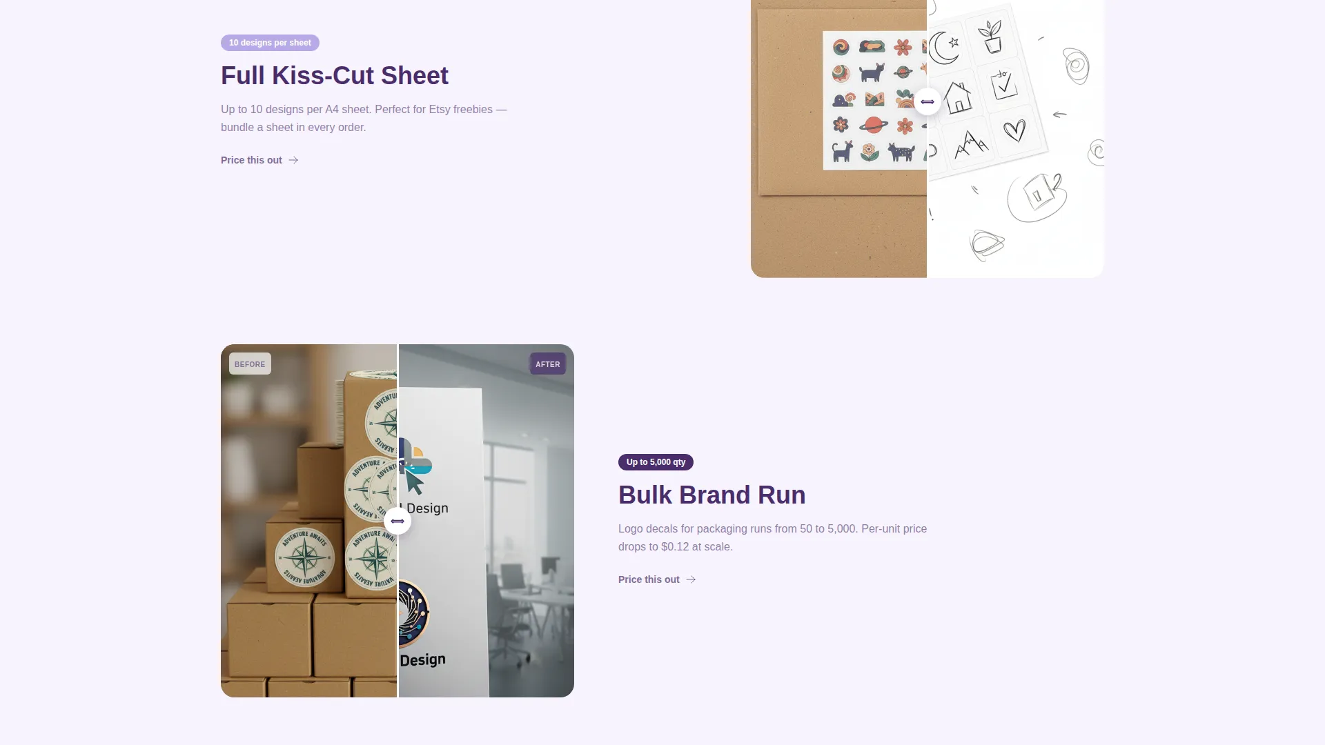 Vibrant Stickers & Decals Landing Page Template