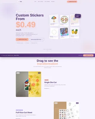 Vibrant Stickers & Decals Landing Page Template