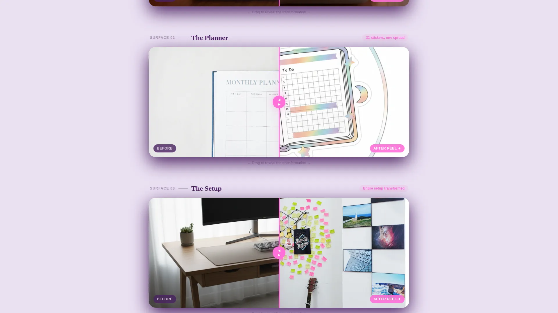 Sticker Subscription Box Landing Page Template